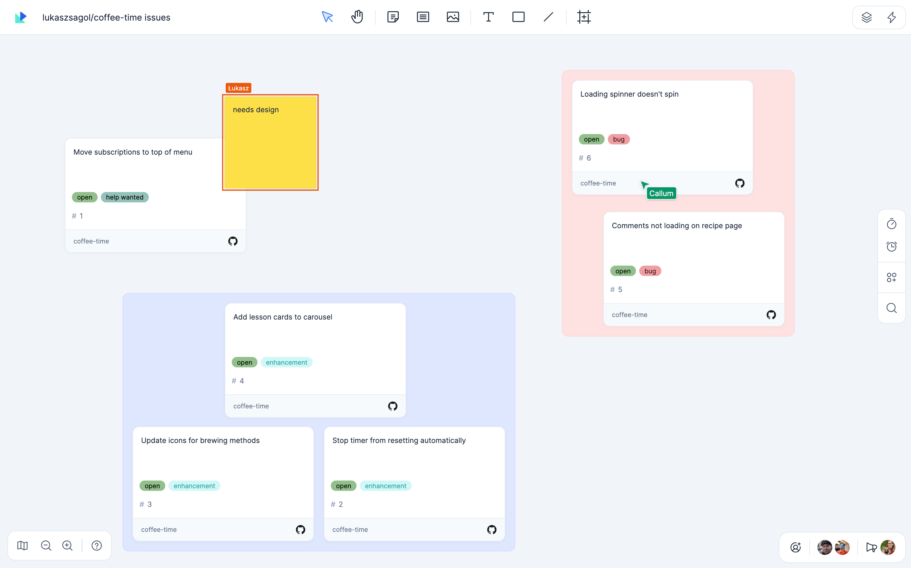 Work With Github Issues And Pull Requests On A Realtime Whiteboard — Qualdesk